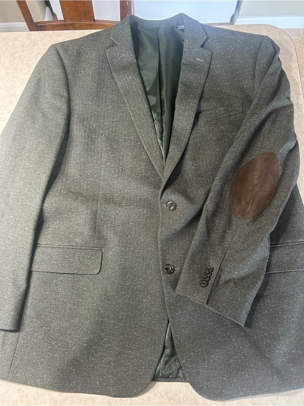 Michael Kors Olive Green Sport Coat 48L 75% Polyester 2 Button Suit Jacket